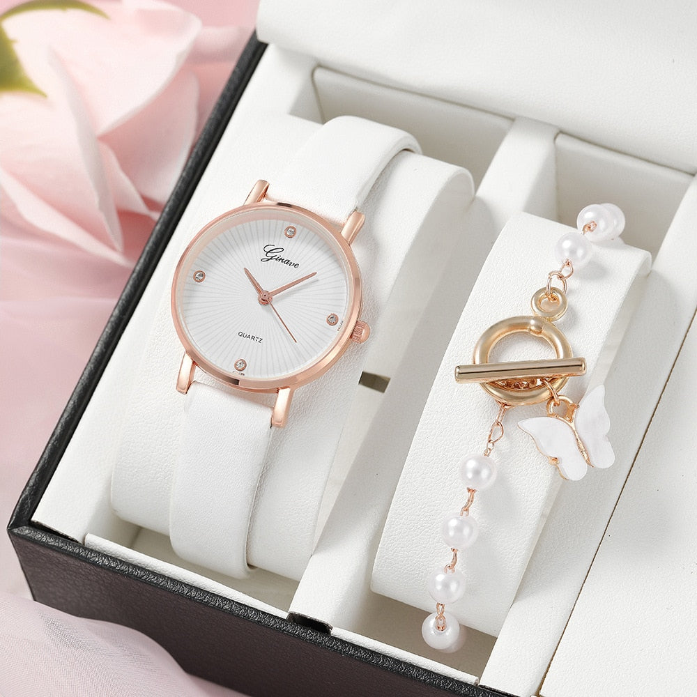 Montre féminine minimaliste avec bracelet
