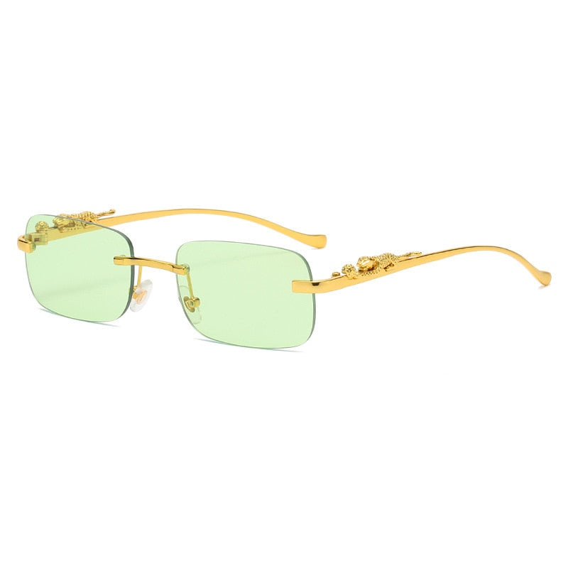 Lunettes de soleil rectangulaires sans monture