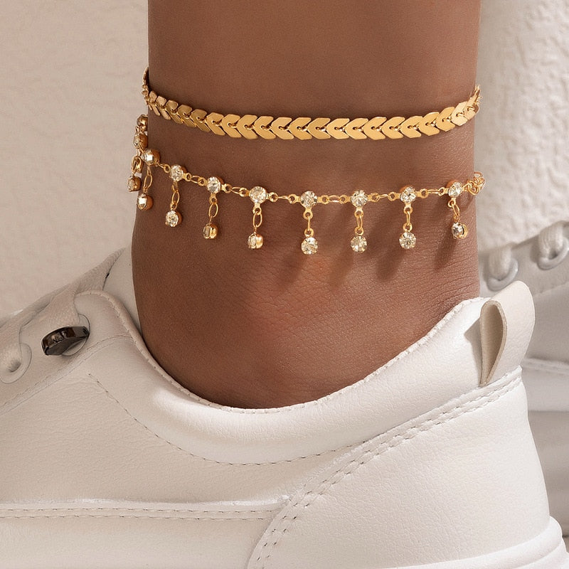 Double bracelet de cheville