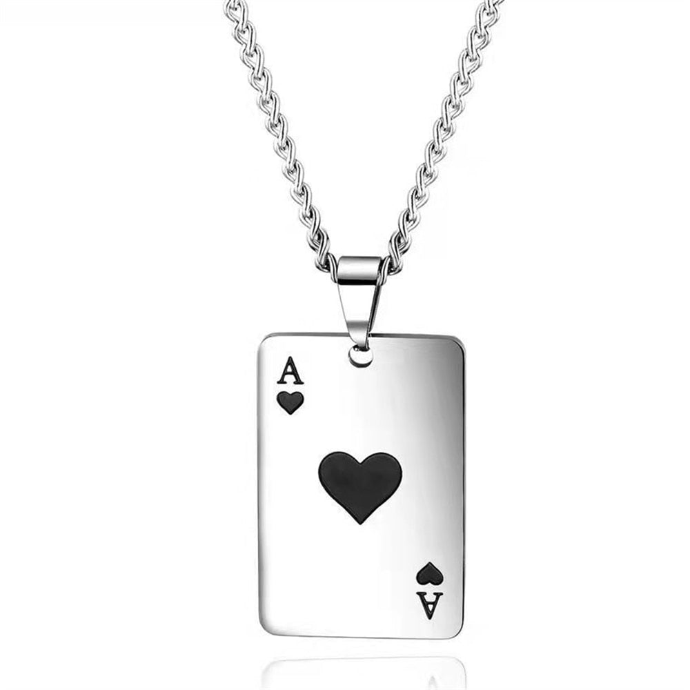 Collier motif carte As