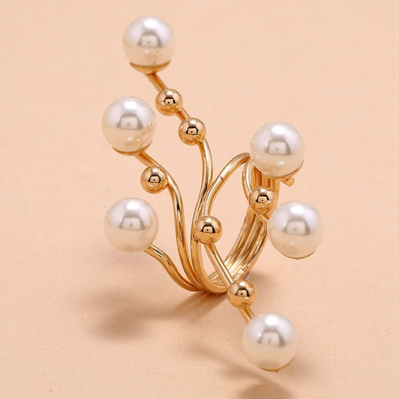 Bague à grosse perle