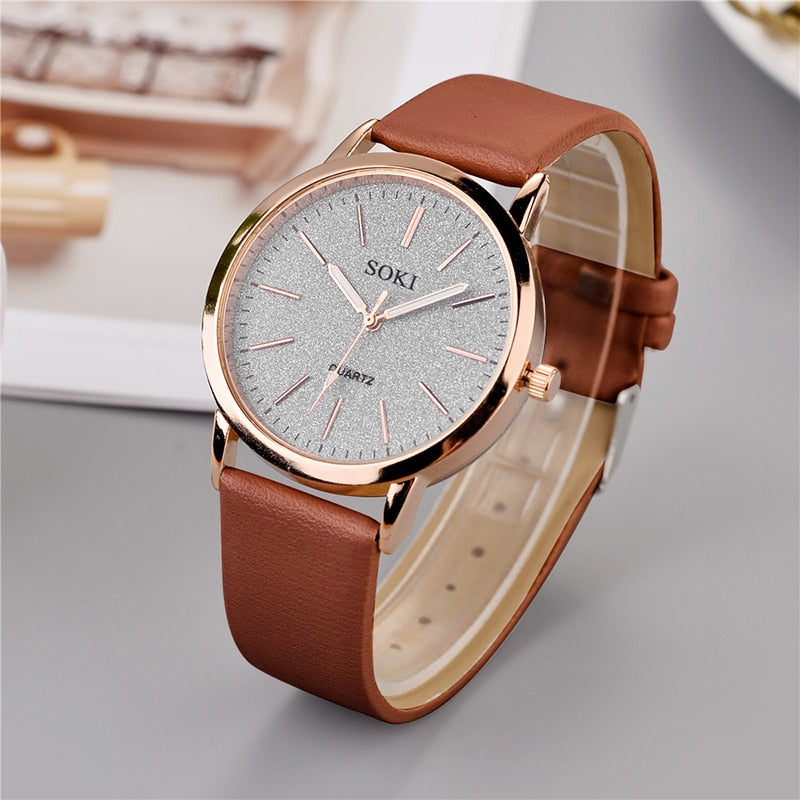 Montre pour femmes avec cadran et bracelet scintillants