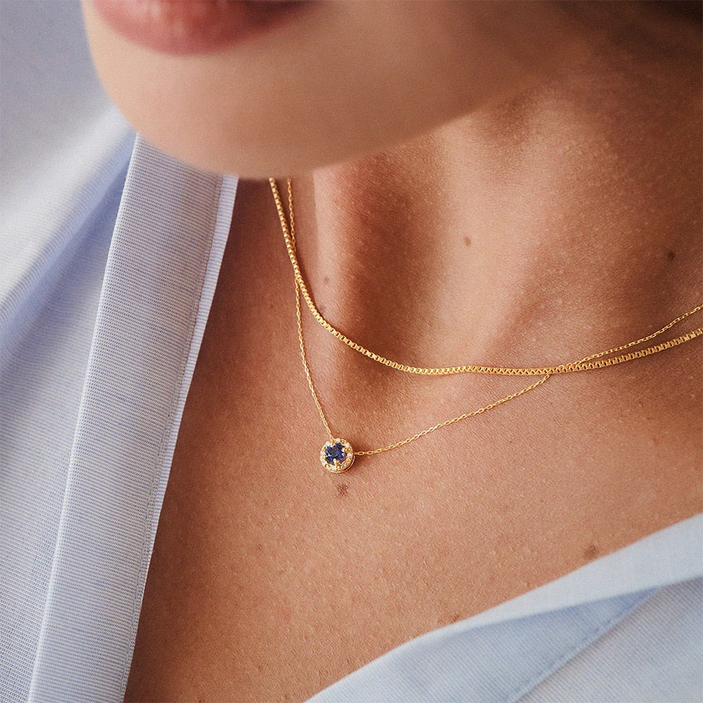 Collier minimaliste avec zircon cubique