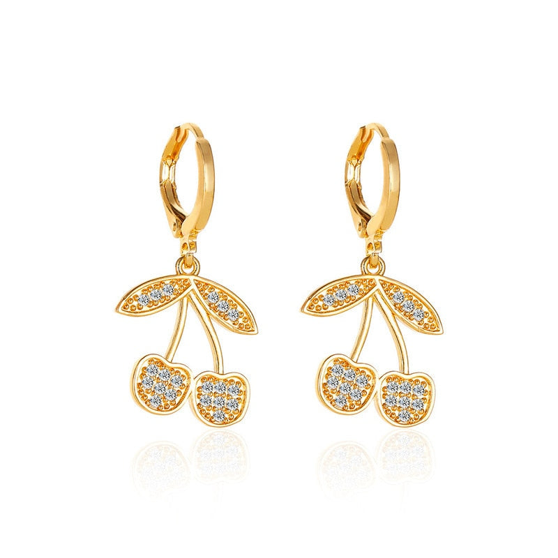 Boucles d'oreilles en forme de cerise