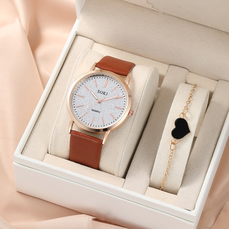 Montre pour femmes avec cadran et bracelet scintillants