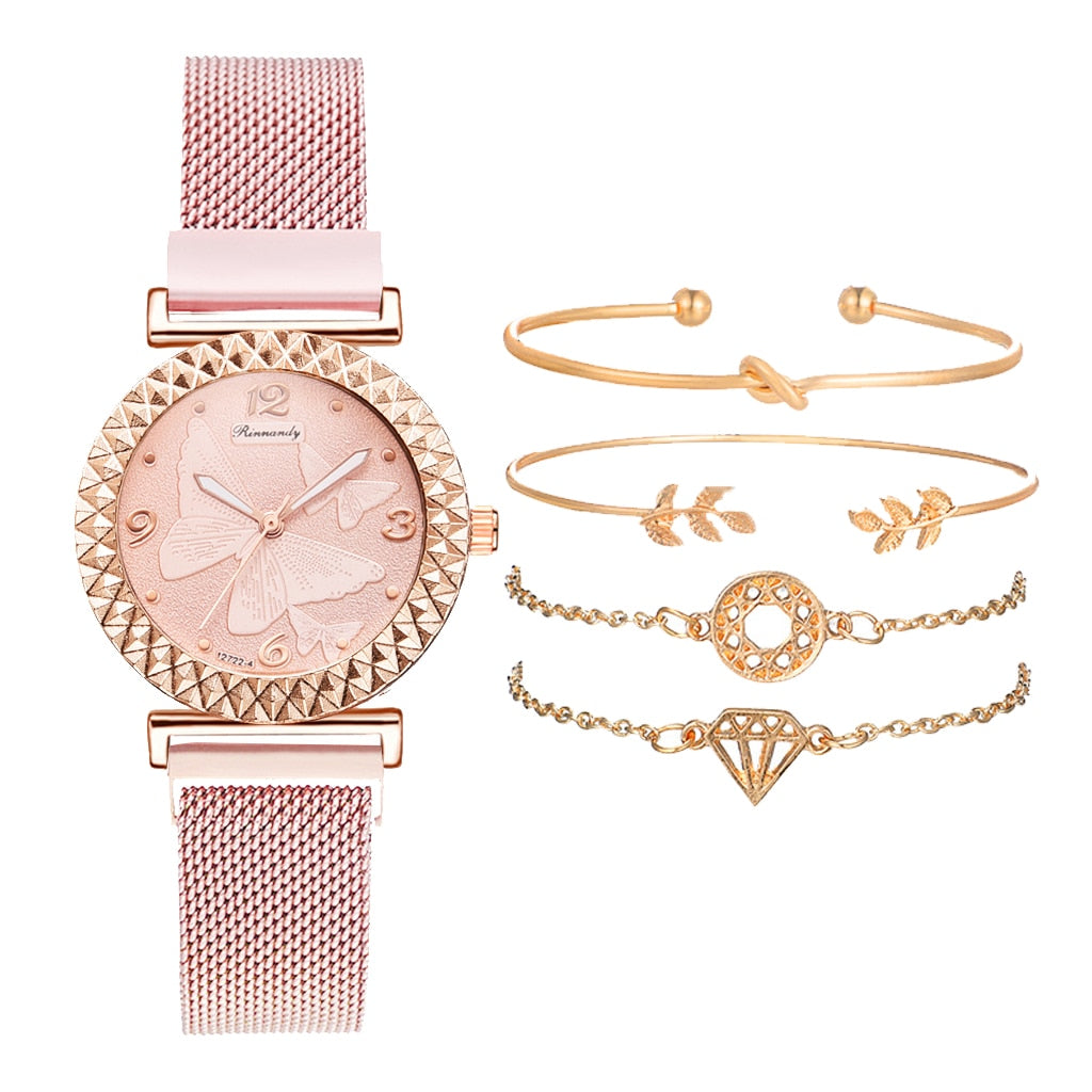 Montre pour femmes avec ensemble de bracelet