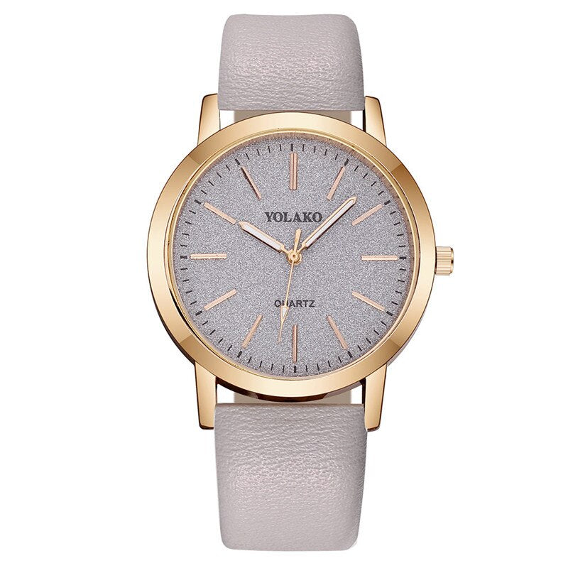 Montre minimaliste pour femmes avec cadran pailleté