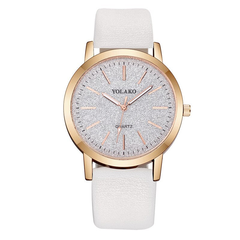 Montre minimaliste pour femmes avec cadran pailleté