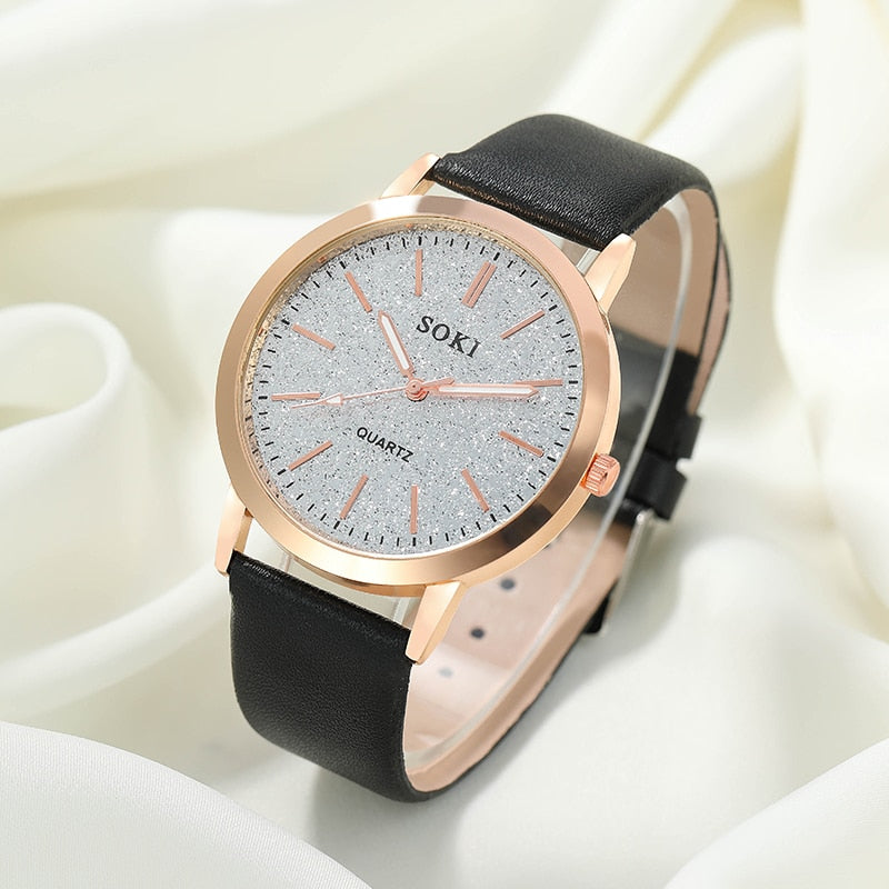 Montre pour femmes avec cadran et bracelet scintillants