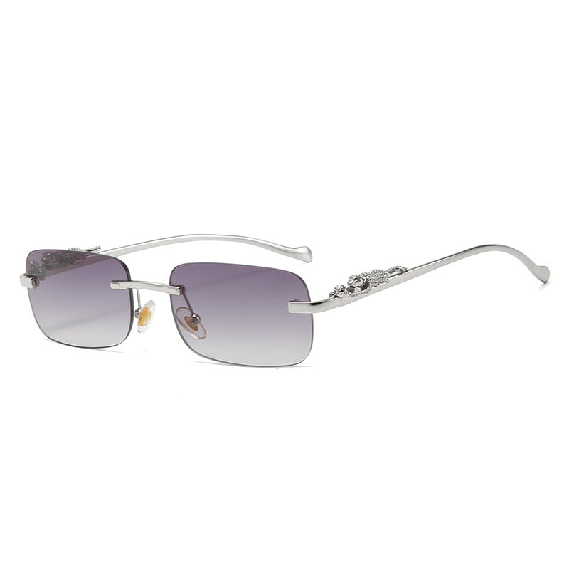 Lunettes de soleil rectangulaires sans monture