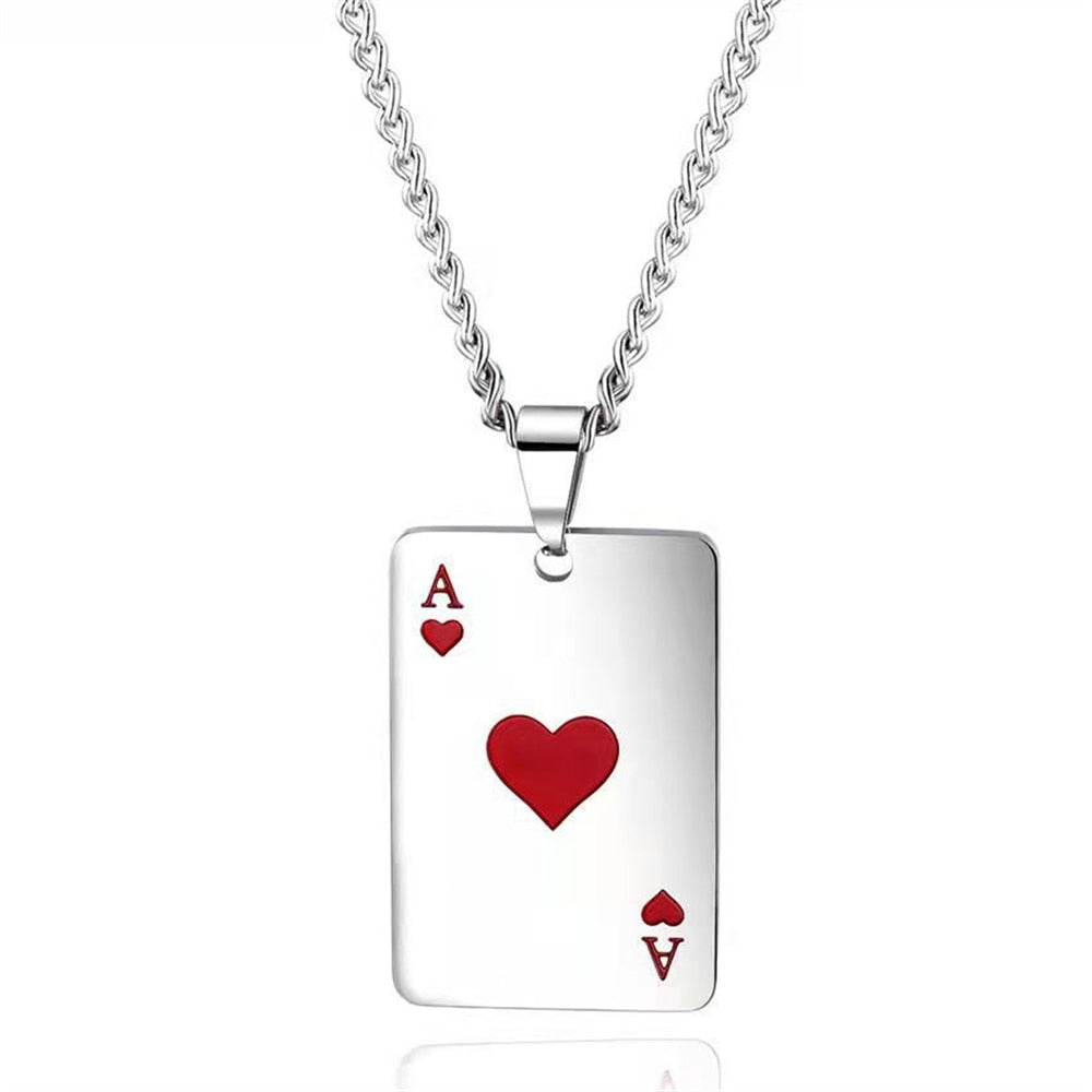 Collier motif carte As