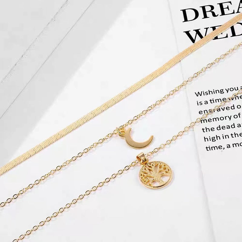 Collier de triple lune