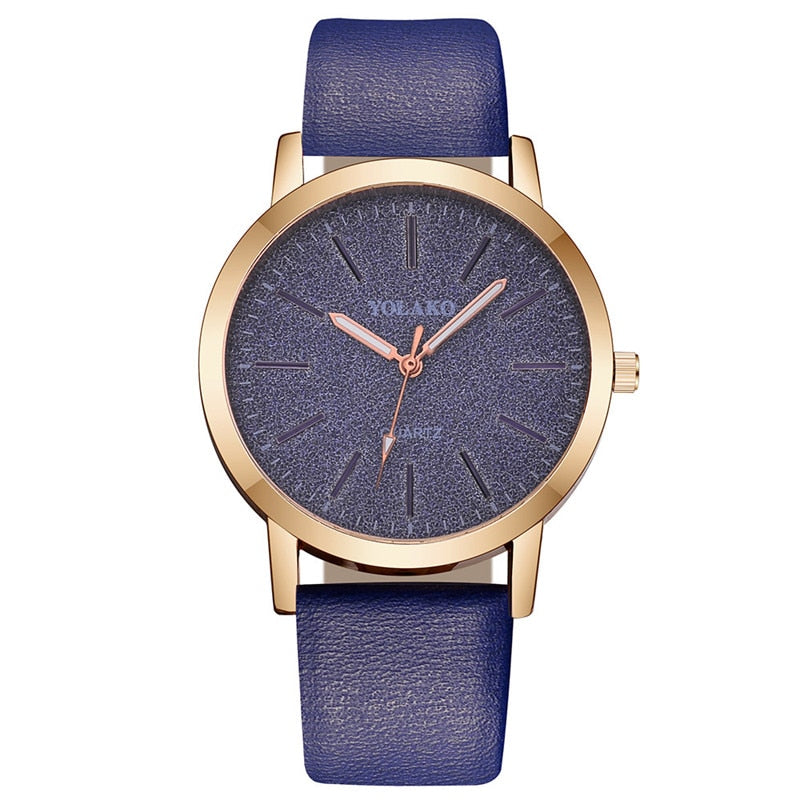 Montre minimaliste pour femmes avec cadran pailleté