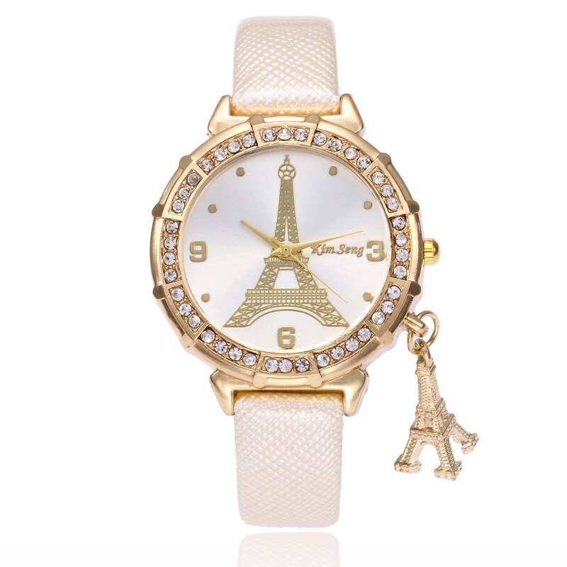 Montre pour dames avec motif de la Tour Eiffel