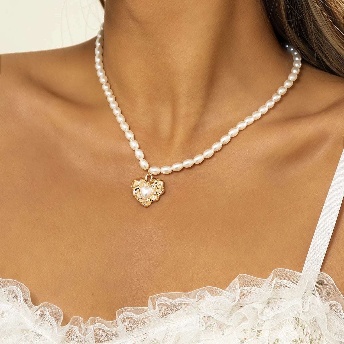 Collier en forme de cœur vintage