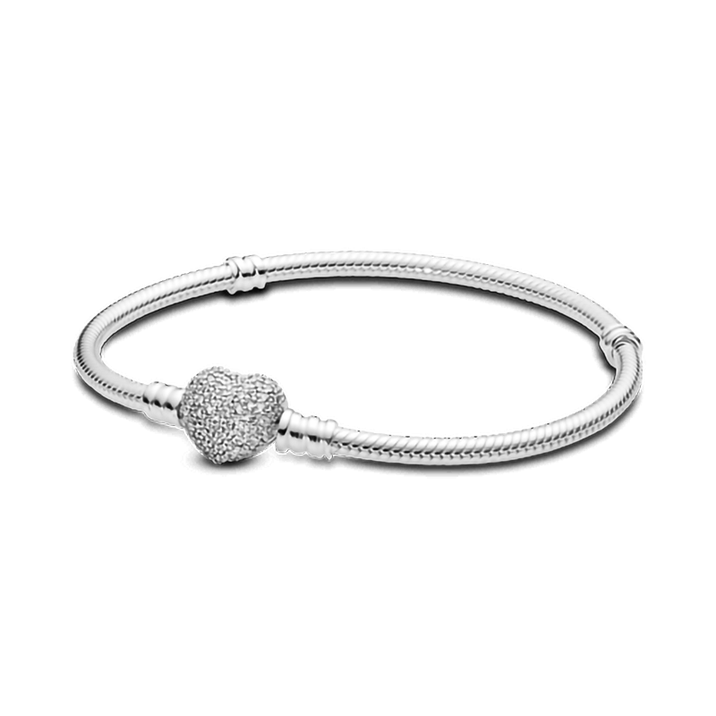 Bracelet modulaire en argent - cœur