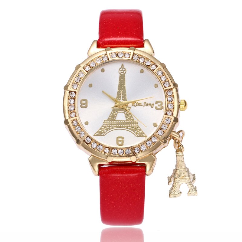 Montre pour dames avec motif de la Tour Eiffel