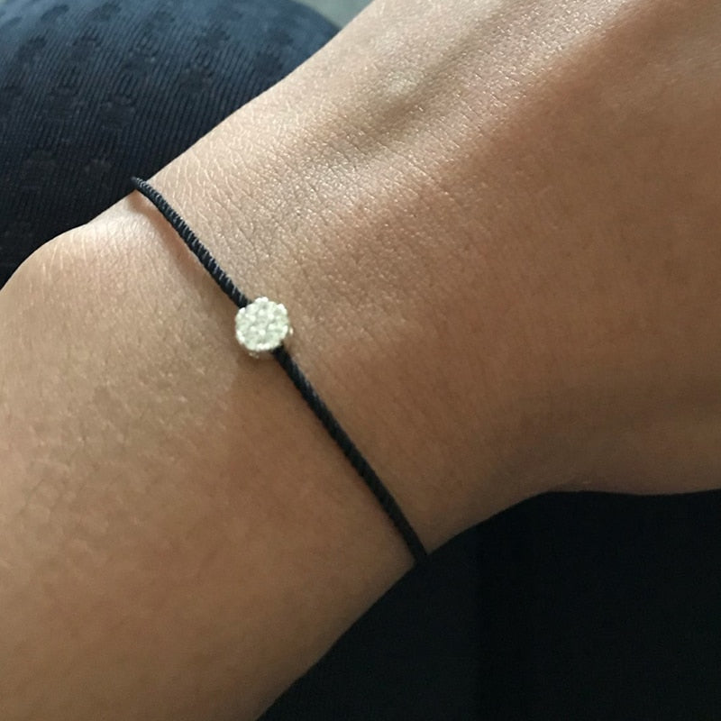 Bracelet minimaliste avec zircone cubique