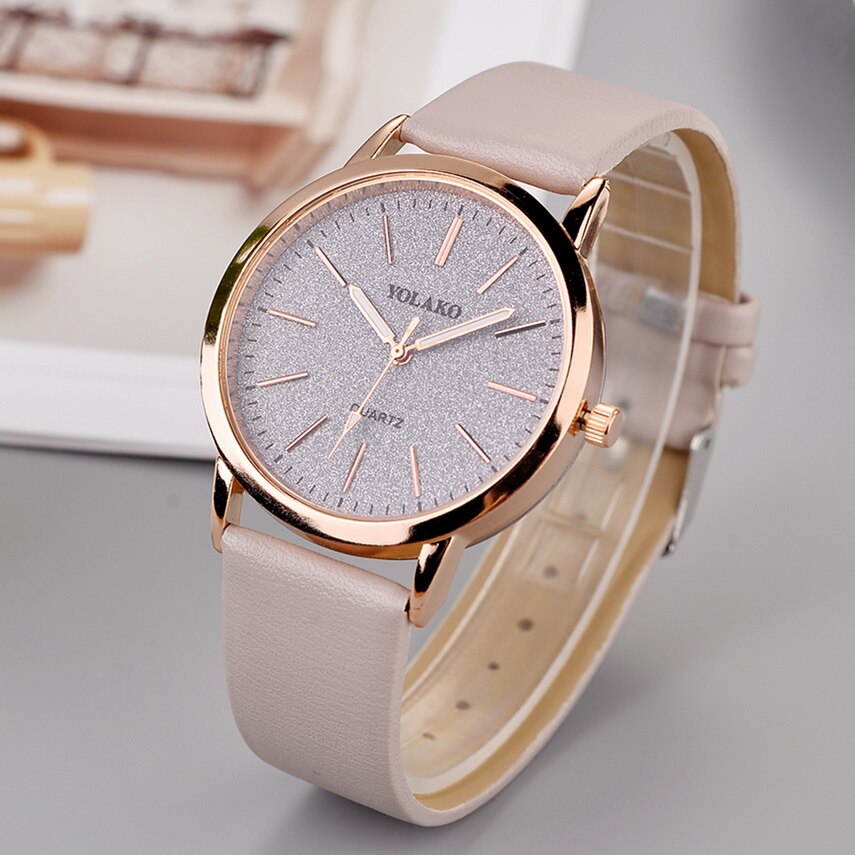 Montre minimaliste pour femmes avec cadran pailleté