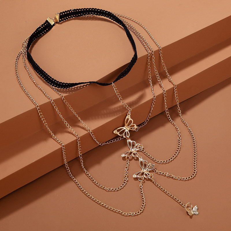 Bracelet de cheville avec motif papillon