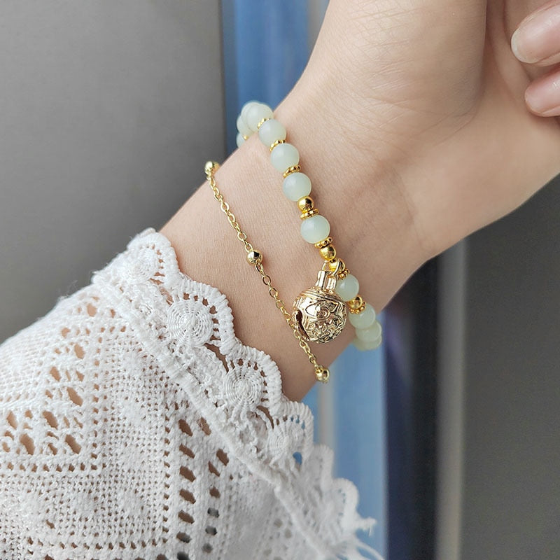 Bracelet à double perle