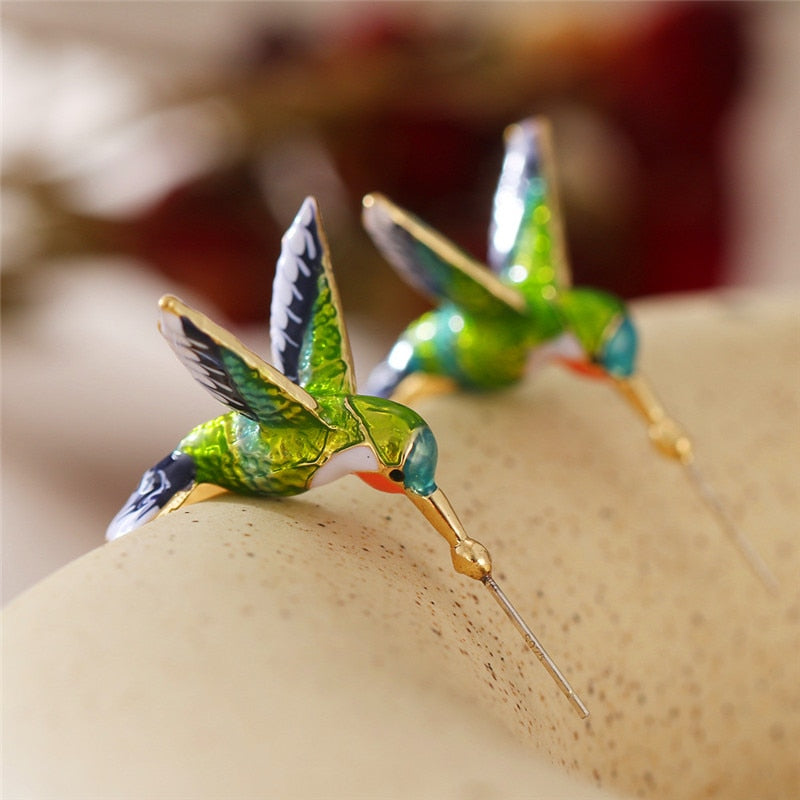 Boucles d'oreilles - colibris