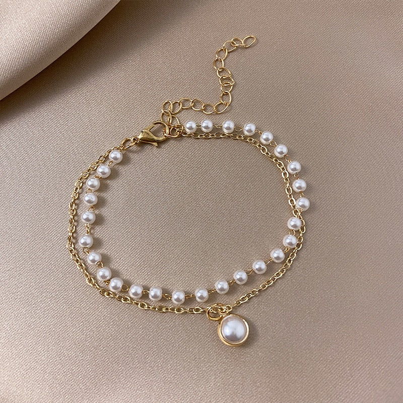 Bracelet à double perle