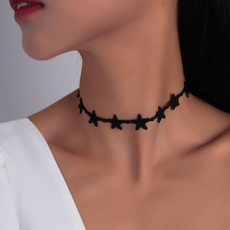 Collier ras du cou - étoiles