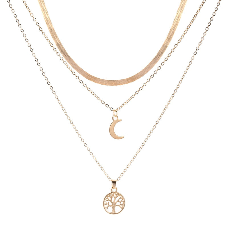 Collier de triple lune