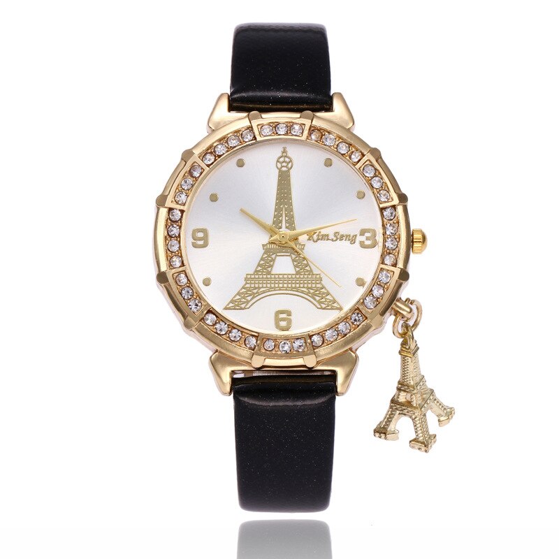Montre pour dames avec motif de la Tour Eiffel