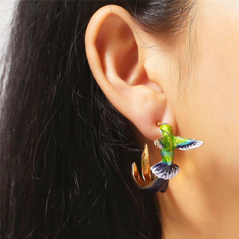 Boucles d'oreilles - colibris