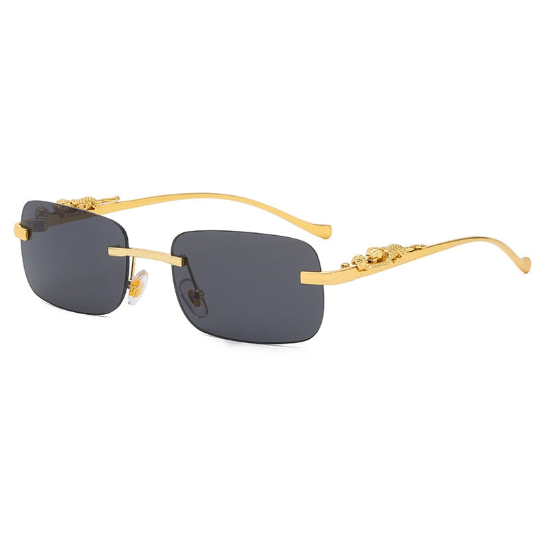 Lunettes de soleil rectangulaires sans monture