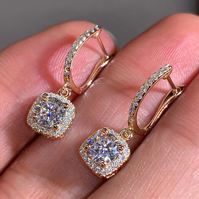 Boucles d'oreilles avec zirconia