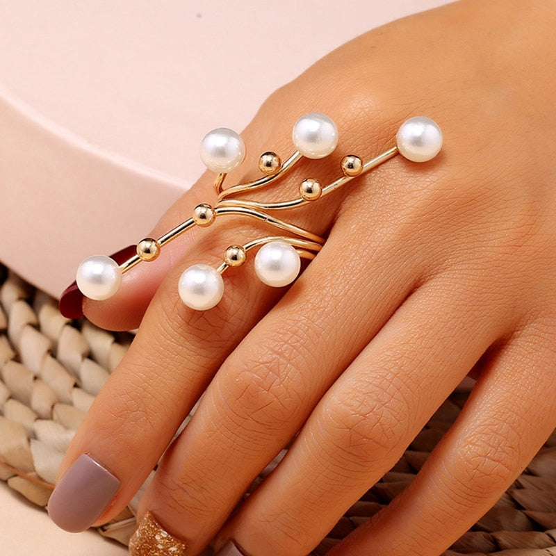 Bague à grosse perle