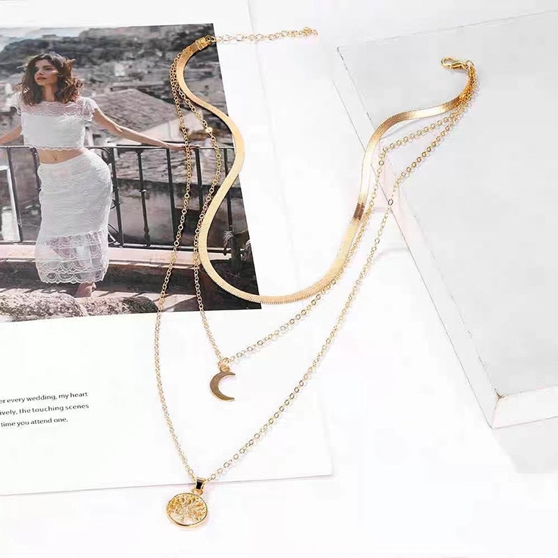 Collier de triple lune