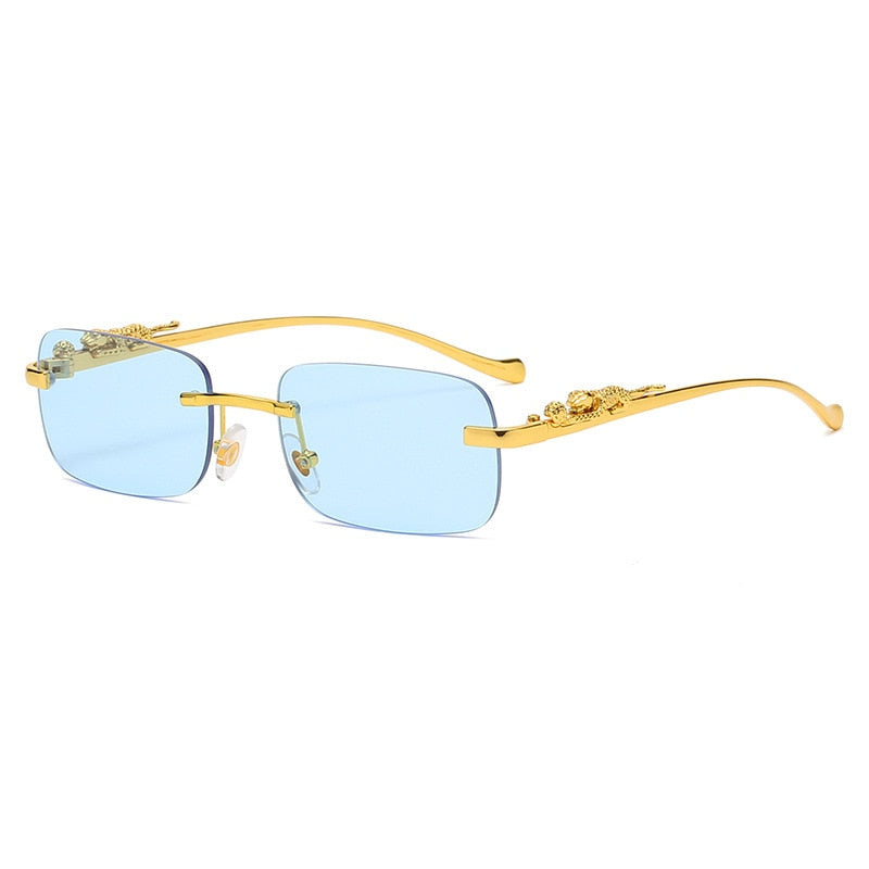 Lunettes de soleil rectangulaires sans monture