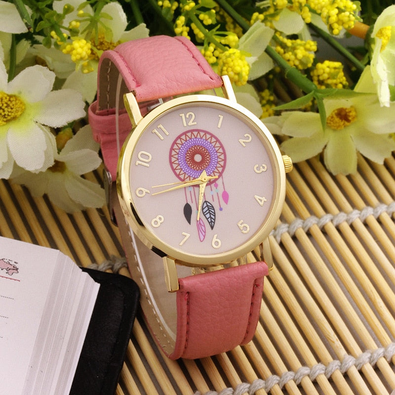 Montre pour femmes avec un motif attrape-rêves