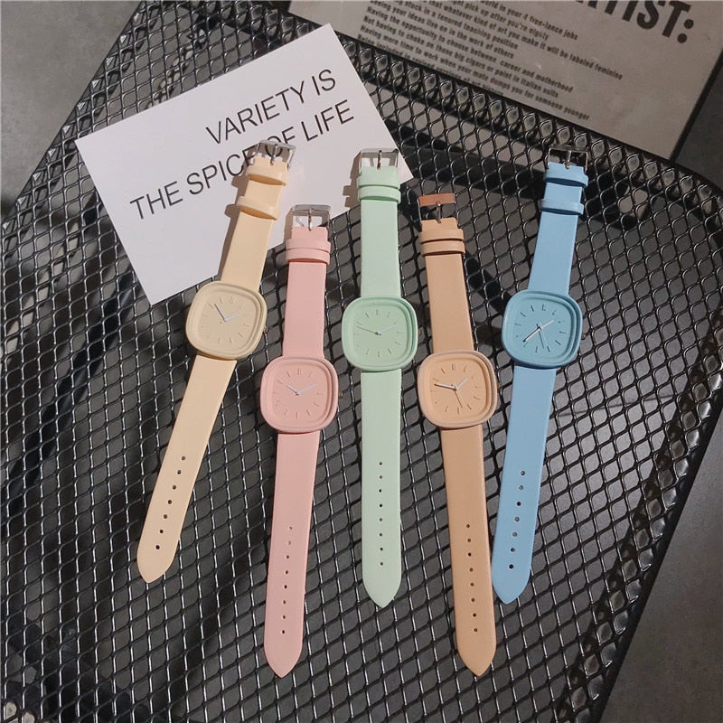 Montre en silicone minimaliste pour dames