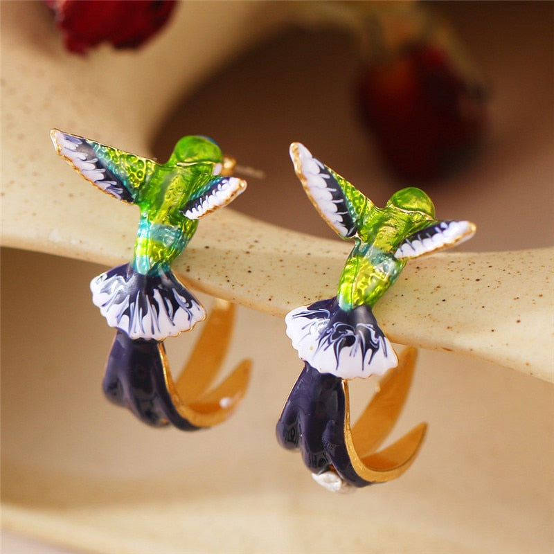 Boucles d'oreilles - colibris