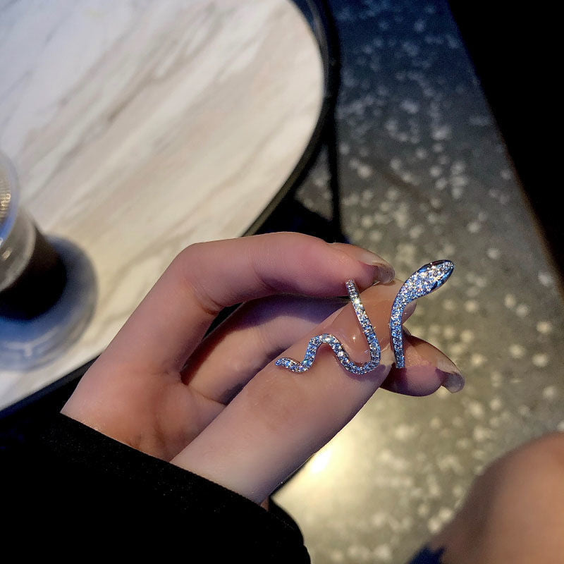 Bague en zircone - serpent