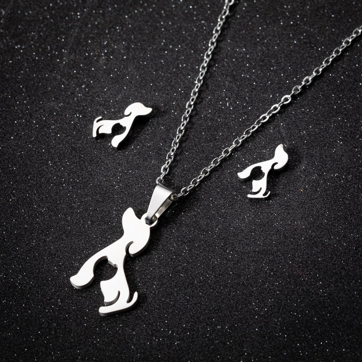 Ensemble de bijoux - motif chien et chat