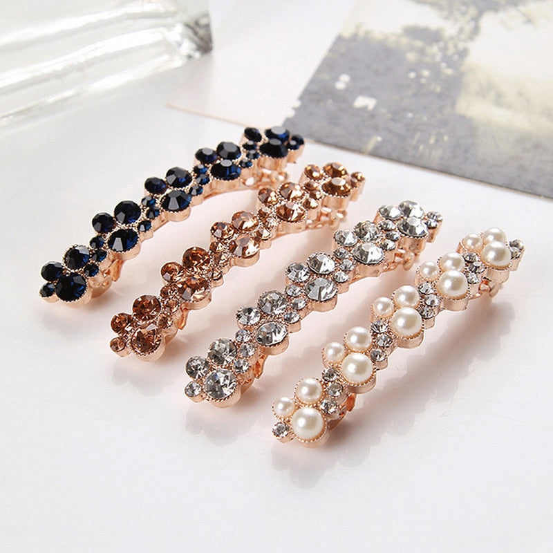Pince à cheveux longs avec zircons