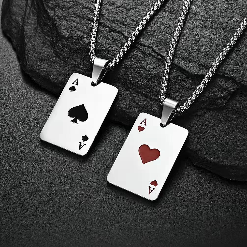 Collier motif carte As