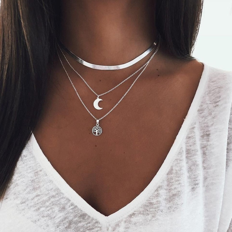 Collier de triple lune