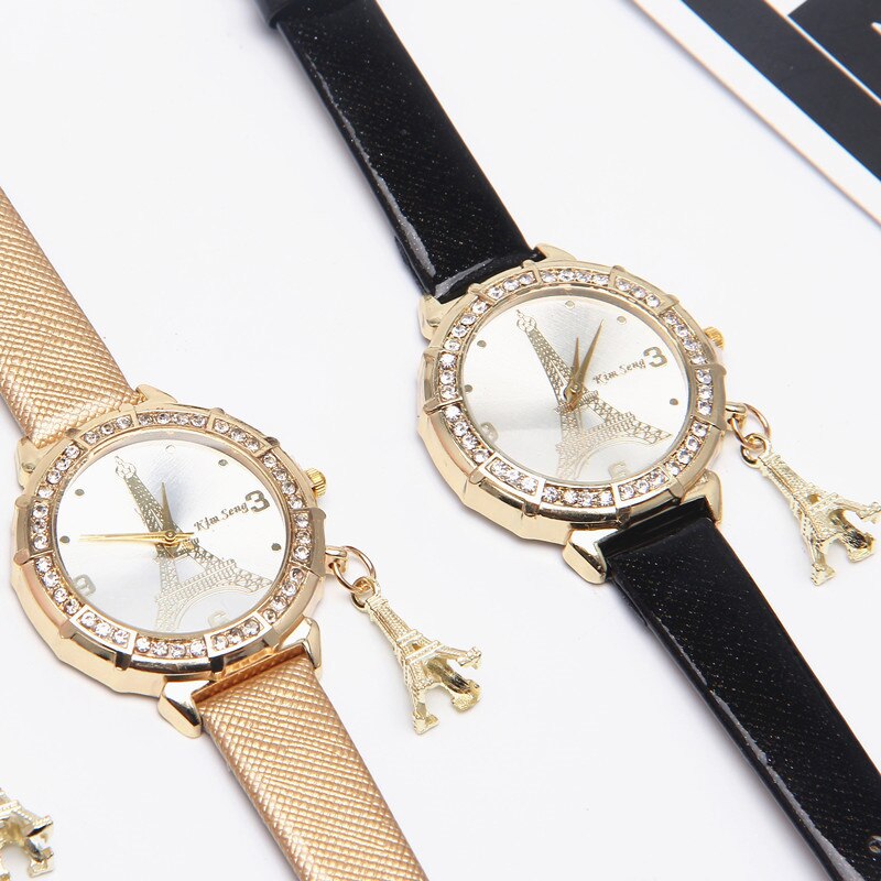 Montre pour dames avec motif de la Tour Eiffel