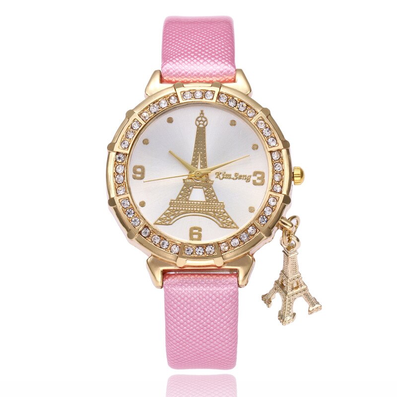 Montre pour dames avec motif de la Tour Eiffel