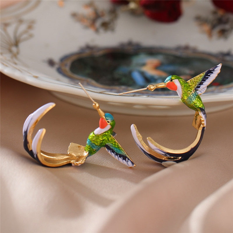 Boucles d'oreilles - colibris