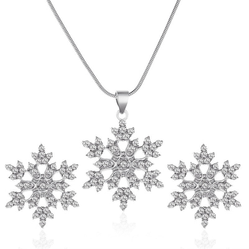 Un ensemble de bijoux - flocons de neige