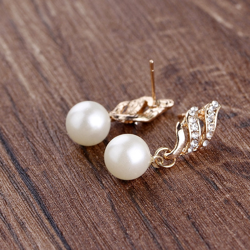 Parure de bijoux en perle et zircon cubique
