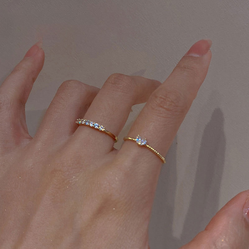 Ensemble de bagues minimalistes